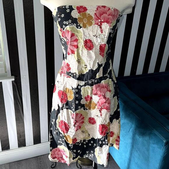 Vintage Y2K Floral Midi Dress - Picture 1 of 7